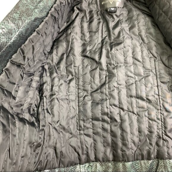 Guess Faux Snakeskin Jacket Vintage 90's Medium - Picture 10 of 14